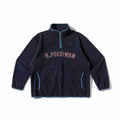 Unisex Oversized Fleece Pullover with Half Zip, Stand-Up Collar and Side Pockets Fashion Glam