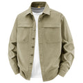 Men's overshirt made of cotton twill with two chest flaps and relaxed fit Fashion Glam