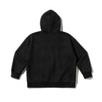 Unisex Oversize Hooded Zip Jacket made of Waffle Knit with Chest and Slash Pockets Fashion Glam