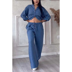 Women's Wide Linen Blend Pants with High Elastic Waistband, Drawstring and Palazzo Silhouette Fashion Glam