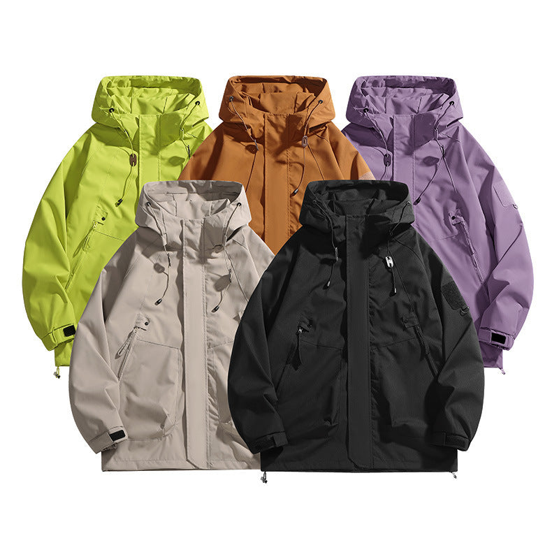 Women's waterproof outdoor jacket with adjustable hood and breathable inserts Fashion Glam