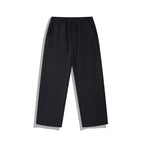 Unisex Wide Relaxed Pants with Elastic Waistband, Drawstring and Decorative Stitching Fashion Glam