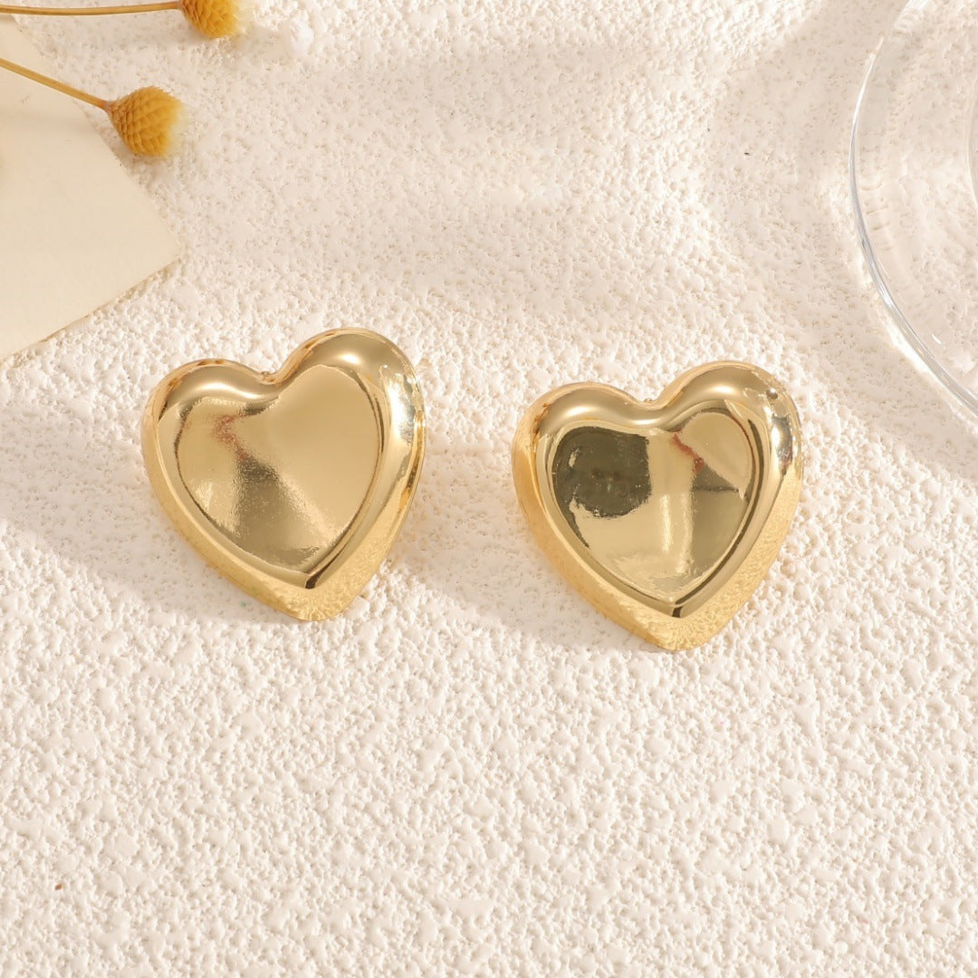 Women's Open Bangle with Elegant Heart Shape Fashion Glam