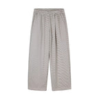 Women's culotte pants with wide leg, high waistband, and fine stripe pattern Fashion Glam