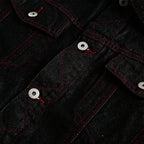 Unisex Boxy Denim Jacket with contrasting decorative stitching and flap pockets Fashion Glam