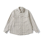 Men's Loose Shirt in Overshirt Style with Graphic Stripe Pattern and Chest Pockets Fashion Glam