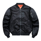 Men's Lightweight Flight Bomber Jacket with Water-Repellent Shell and Contrast Lining Fashion Glam