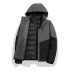 Men's Convertible Winter Jacket with Removable Quilted Lining Fashion Glam