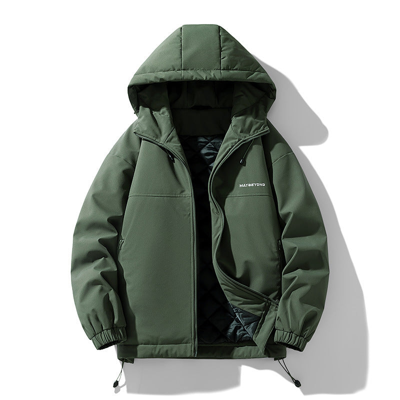 Men's water-repellent padded hooded jacket with thermos quilted lining Fashion Glam