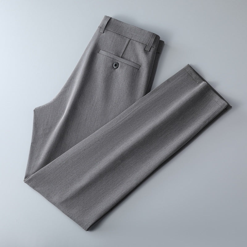 Men's slim-fit suit trousers made of stretch twill with straight leg Fashion Glam