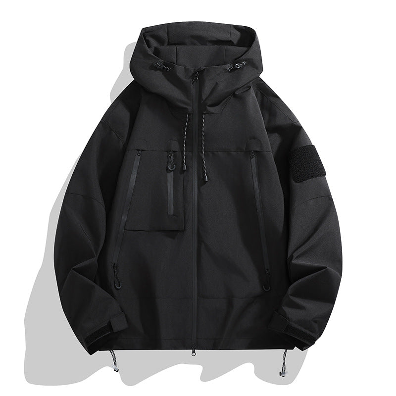 Women's Technical Outdoor Jacket with Adjustable Hood System and Multifunctional Pockets Fashion Glam