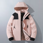 Men's Water-Repellent Winter Parka with Hood, Thermal Insulation and Contrasting Shoulder Panels Fashion Glam