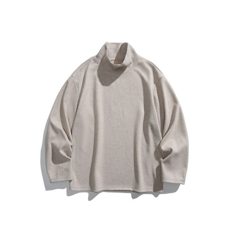 Unisex Boxy Fine Knit Pullover with Short Polo Collar and Straight Hem Fashion Glam
