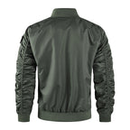 Men's bomber jacket pilot style lightly padded with two-way zipper and arm pocket Fashion Glam