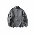 Unisex Ribbed Zip Cardigan with Stand-Up Collar Fashion Glam