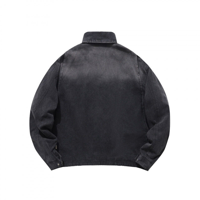 Men's Casual Worker Jacket made of soft canvas with zipper Fashion Glam