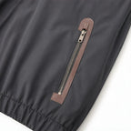 Men's Lightweight Softshell Hoodie Jacket with Water-Repellent Outer Layer, Leather Applications and Zipper Pockets Fashion Glam