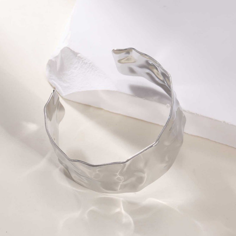 Ladies Open Cuff Bracelet with Artistic, Organic Design Fashion Glam