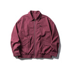 Men's Boxy Workwear Jacket with Full-Length Zipper, Flap Pockets and Elastic Waistband Fashion Glam