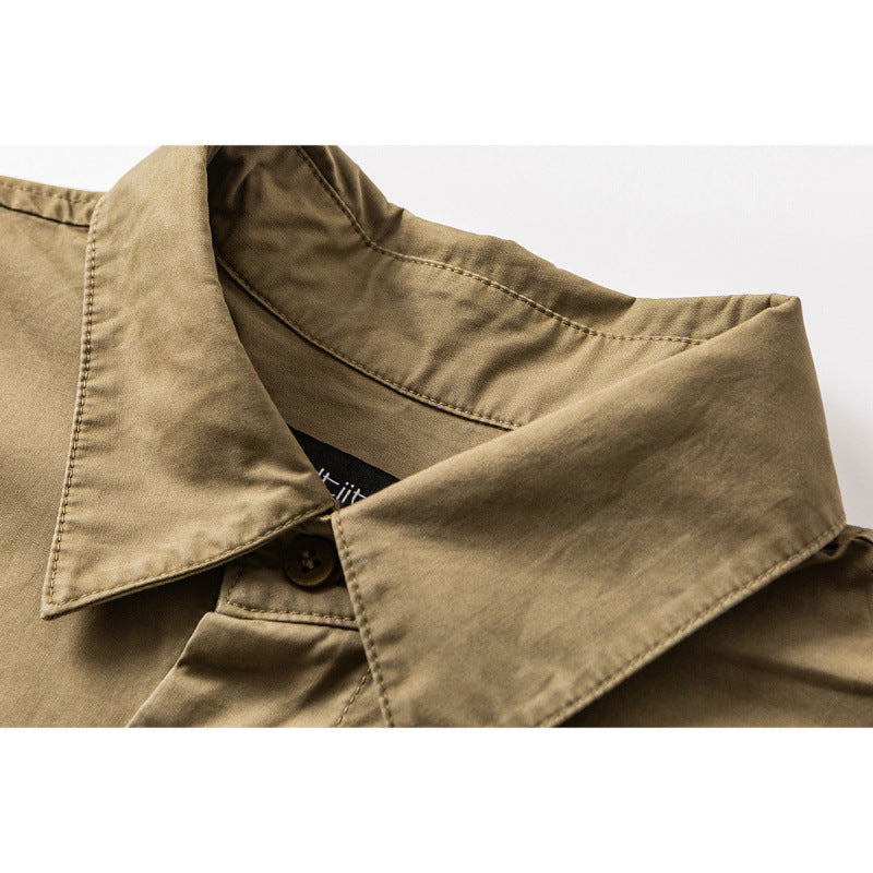 Men's Loose Oversized Shirt made of Cotton Twill with Spread Collar and Relaxed Fit Fashion Glam
