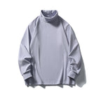 Unisex Oversize-Half-Roll Neck Sweater made of fine Jersey with raglan sleeves and ribbed cuffs Fashion Glam