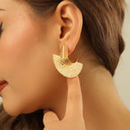 Women's Hanging Earrings with Artistic, Textured Design Fashion Glam