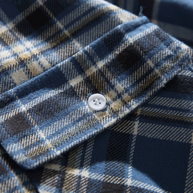 Unisex Checked Overshirt in Boxy Cut with Chest Flap Pockets made of Soft Flannel Fashion Glam