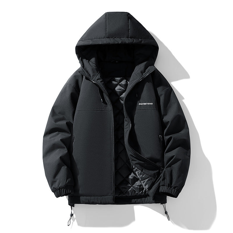 Men's water-repellent padded hooded jacket with thermos quilted lining Fashion Glam
