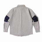 Unisex Boxy Overshirt in Seersucker look with double chest flaps and shirt collar Fashion Glam