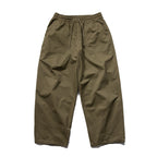 Men's Wide Relaxed Cargo Pants with Elastic Drawstring Waistband and Patch Pockets Fashion Glam