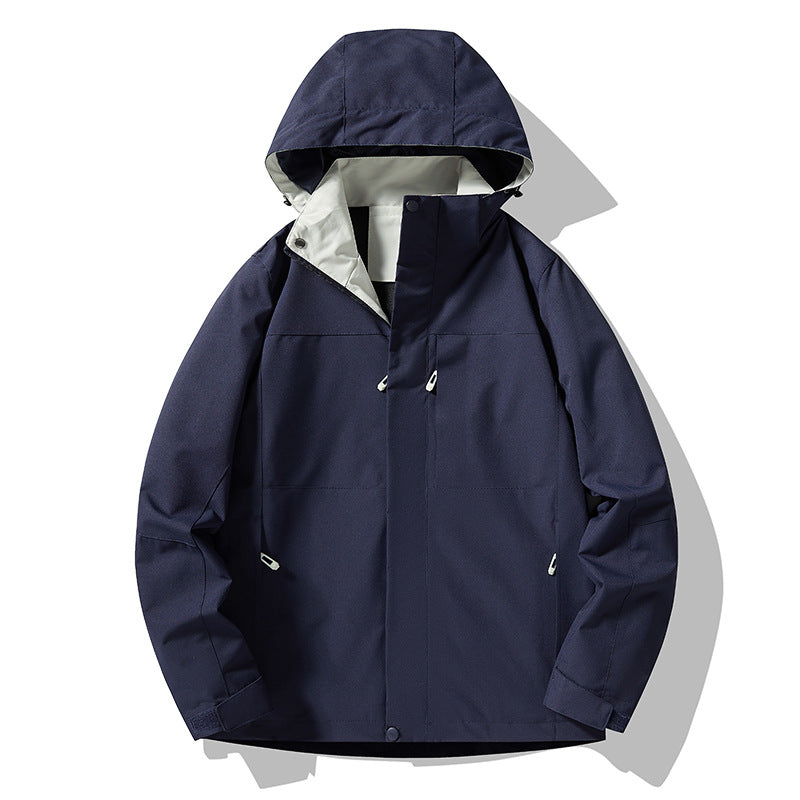 Men's minimalist technical hooded softshell jacket with matte finish and concealed zippers Fashion Glam