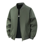 Men's lightweight urban military bomber jacket with elastic waistband, zipper, and side pockets Fashion Glam