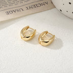 Women's Hoop Earrings with Elegant Curved Design Fashion Glam
