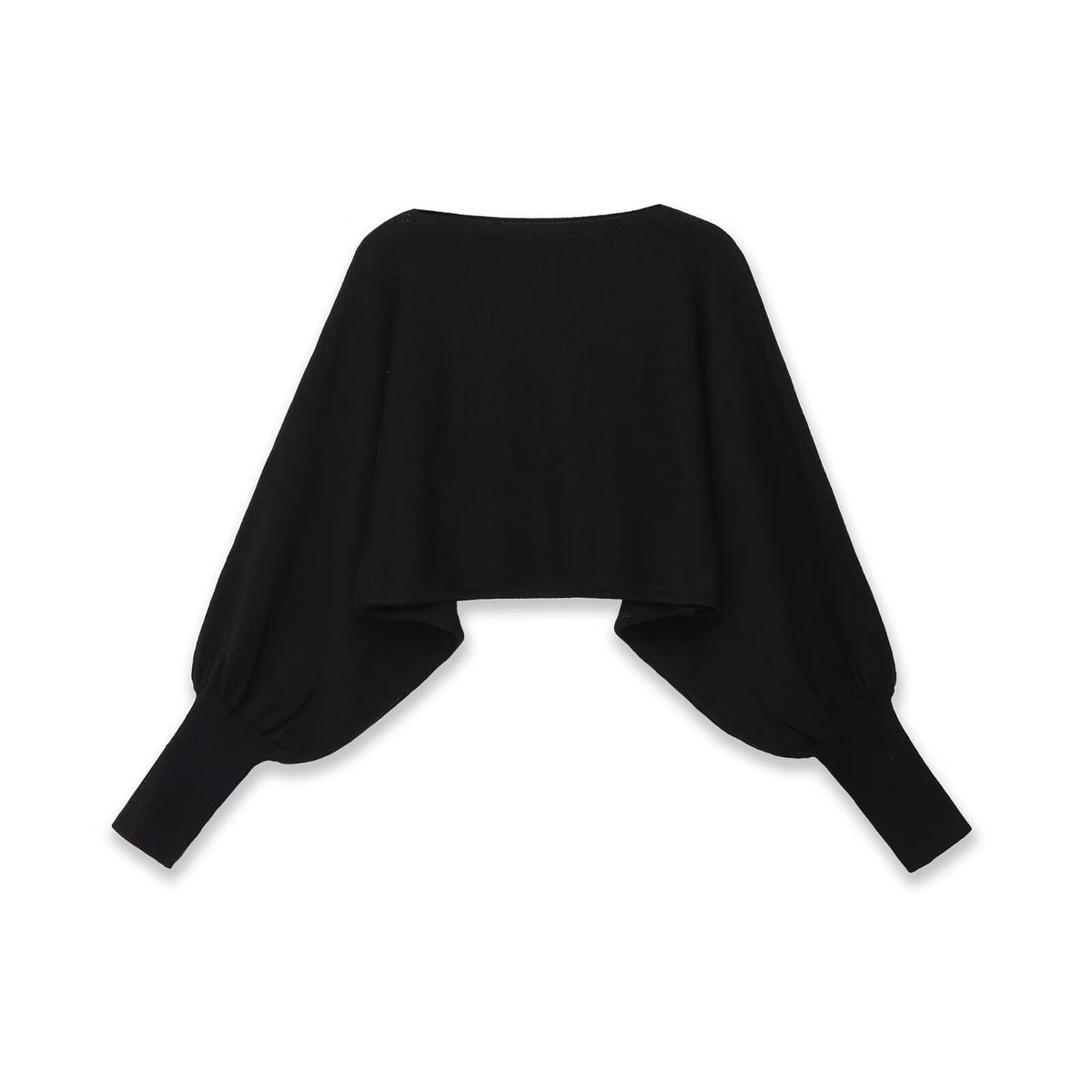 Ladies cropped bolero with wide batwing sleeves and long ribbed cuffs Fashion Glam