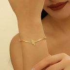 Ladies' bangle with elegant curved design Fashion Glam