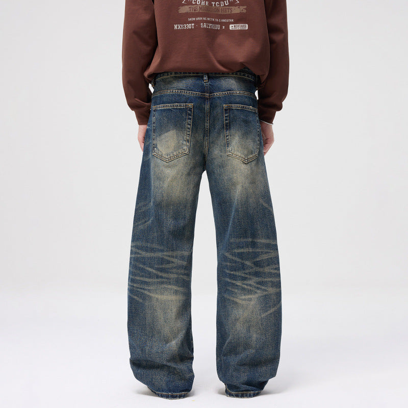 Ladies High-Waist Balloon Jeans with Used Wash and Wide Statement Leg Fashion Glam