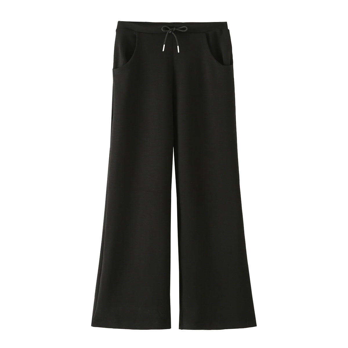 Ladies Wide Lounge Pants with High Waist, Drawstring and Side Pockets Fashion Glam