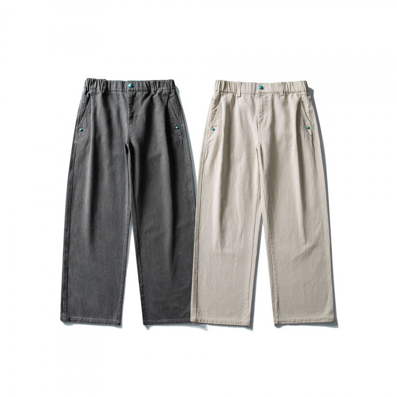 Women Wide-Leg Denim Pants made of durable denim with elastic waistband Fashion Glam