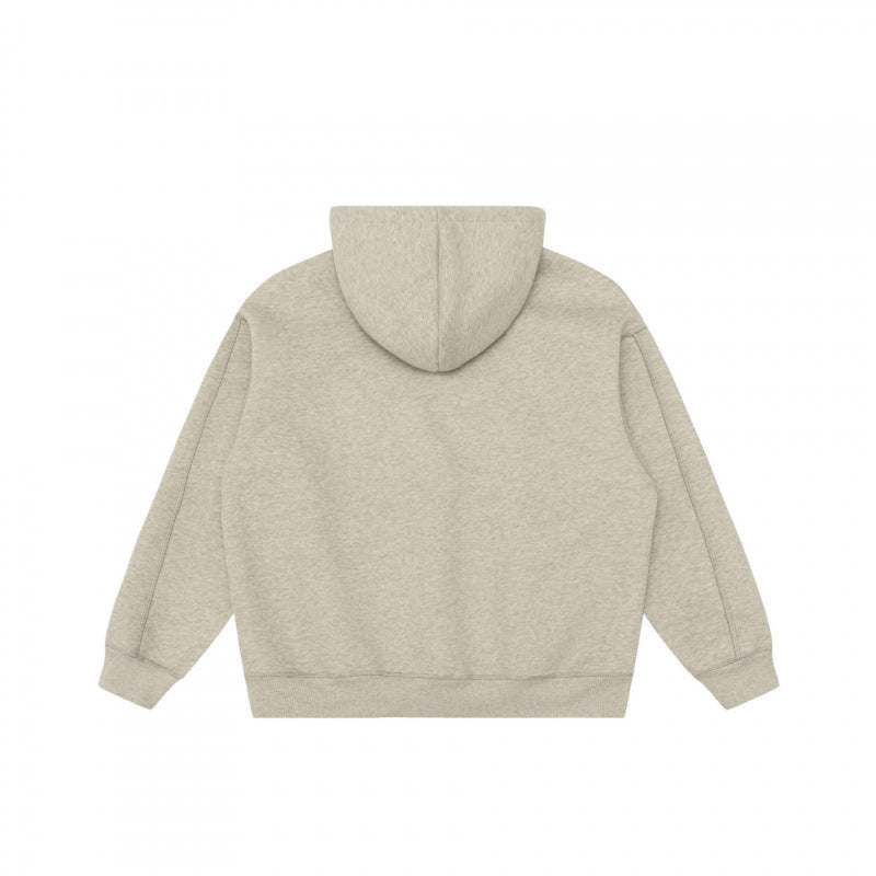 Unisex Oversize Hoodie with typographic Mirror Print, kangaroo pocket and raglan sleeves Fashion Glam