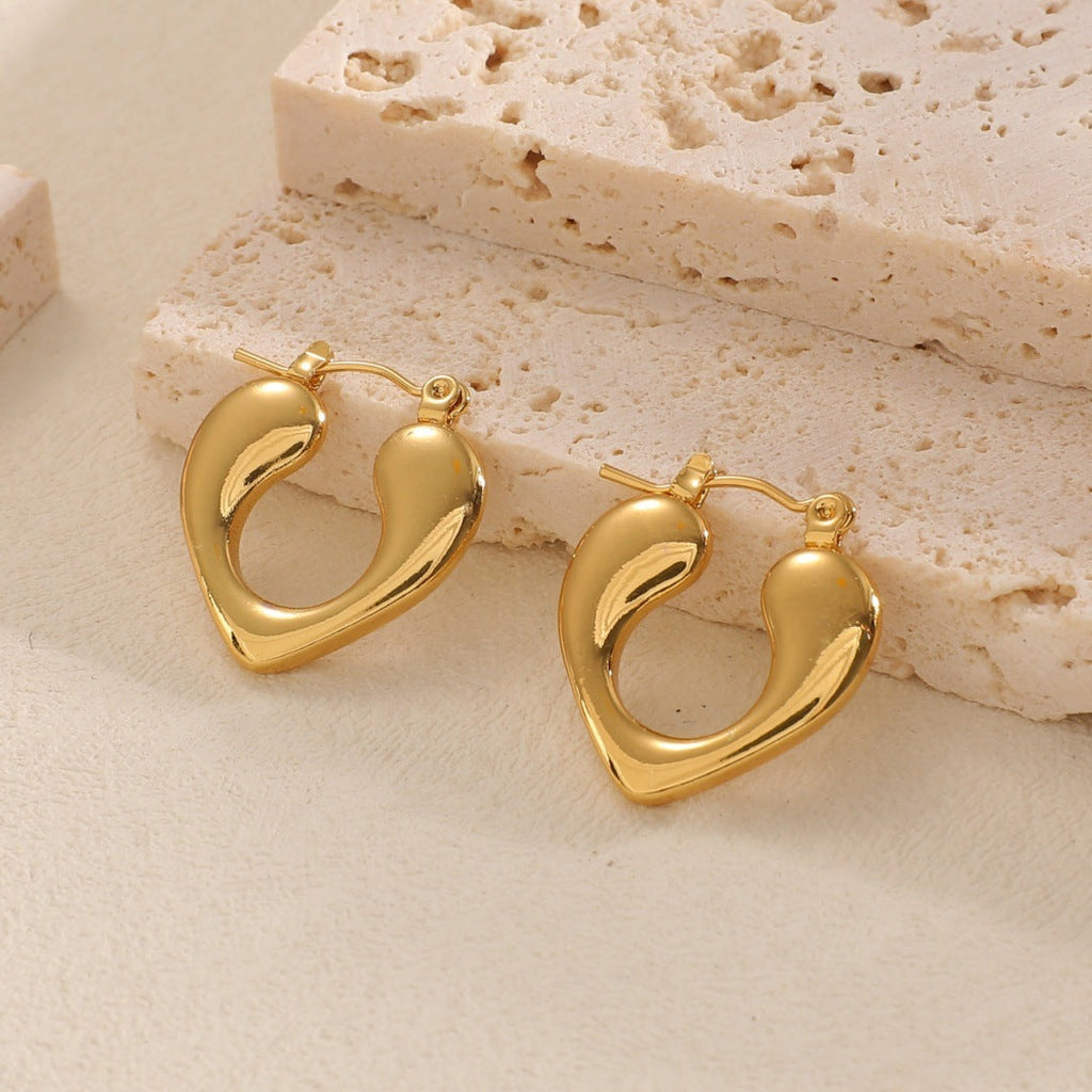 Women's Hanging Earrings with Integrated, Textured Design Fashion Glam