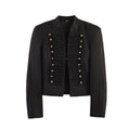 Ladies short marshall-inspired blazer jacket with decorative button row and cord trim Fashion Glam