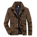 Men's cord jacket made of fine corduroy with shirt collar, chest pockets, and quilted inner lining Fashion Glam