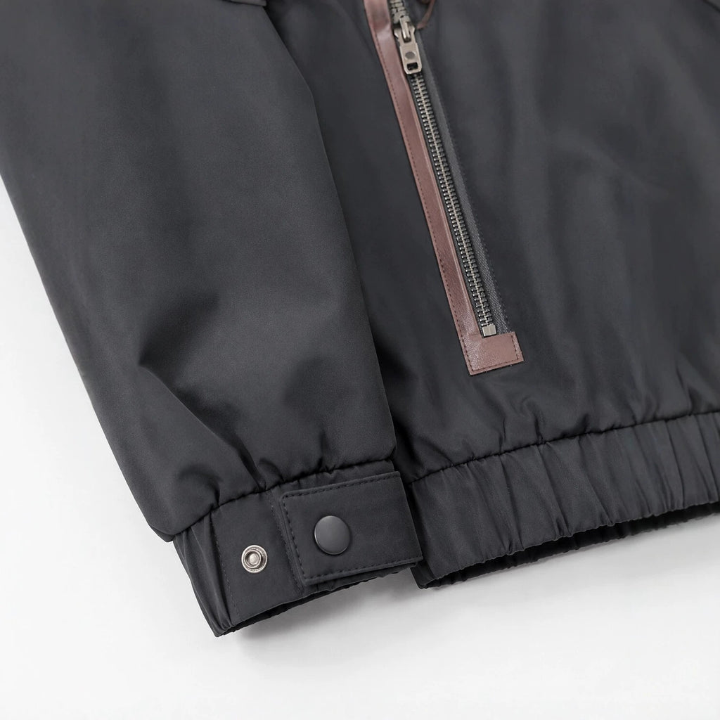 Men's Lightweight Softshell Hoodie Jacket with Water-Repellent Outer Layer, Leather Applications and Zipper Pockets Fashion Glam
