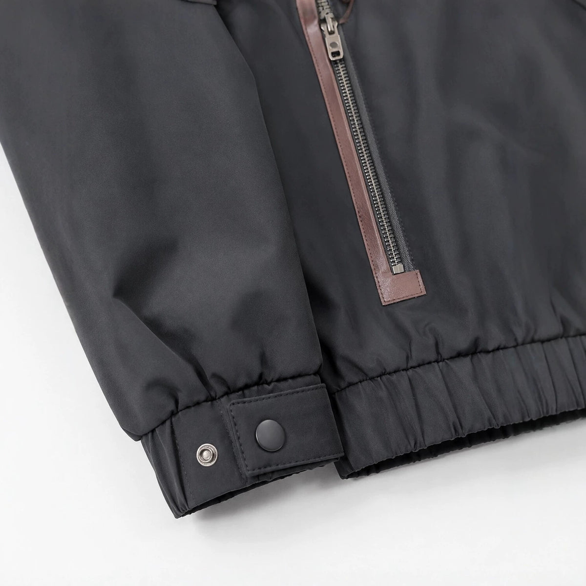 Men's Lightweight Softshell Hoodie Jacket with Water-Repellent Outer Layer, Leather Applications and Zipper Pockets Fashion Glam