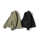Unisex Short Cut Boxy Utility Over Jacket with Raglan Sleeves, Patch Pockets and Drawstring Hem Fashion Glam
