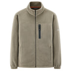 Men's Insulating Microfleece Functional Jacket with Waterproof Chest Pocket and Stand Collar Fashion Glam