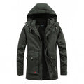 Men's city parka with teddy lining, hood, and windproof inner placket Fashion Glam