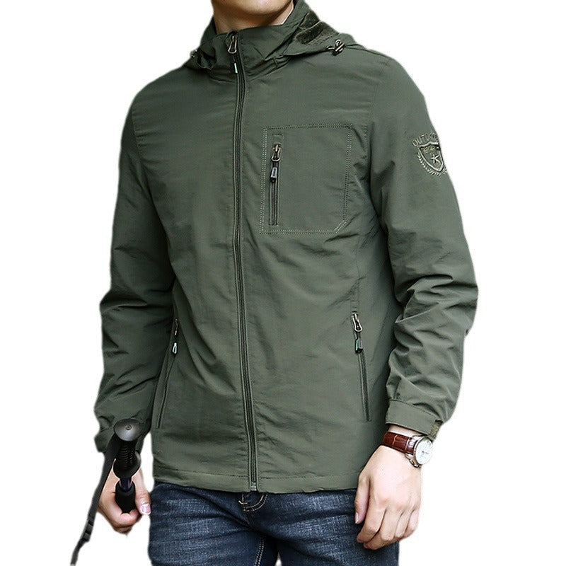 Men's Windproof Softshell Thermal Jacket with Fleece Lining and Hood Fashion Glam