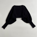 Ladies cropped bolero with wide batwing sleeves and long ribbed cuffs Fashion Glam