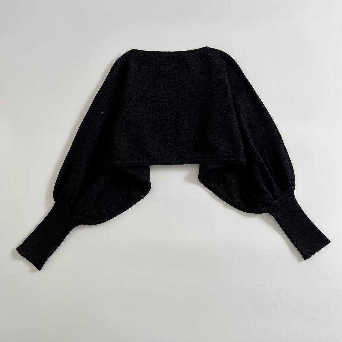 Ladies cropped bolero with wide batwing sleeves and long ribbed cuffs Fashion Glam
